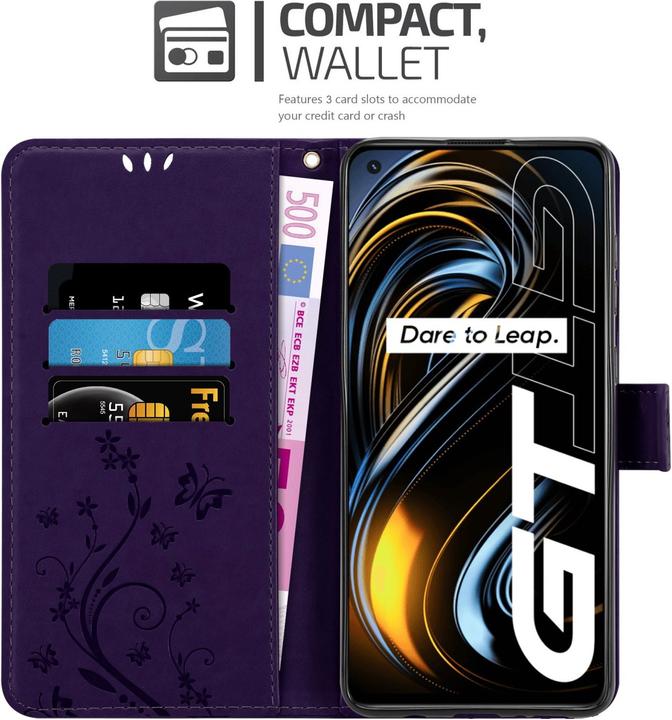 Productafbeelding Cadorabo Bloem Boek hoesje voor Realme GT / GT Neo 2T / Q3 PRO (Realme GT Neo 2T, Realme Q3 Pro 5G)