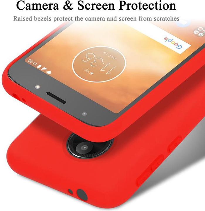 Actual product image Cadorabo TPU Liquid Silicone Case Cover (Motorola Moto E5 Play Go)