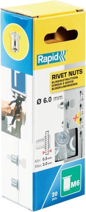 Produktbild Rapid M6 Blindnietmuttern