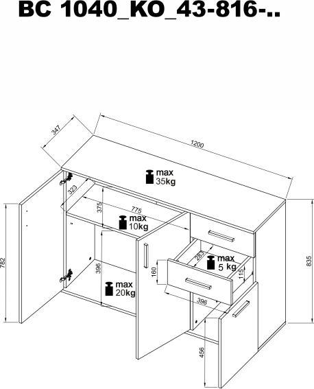 Image du produit Bega Consult Obereuerheim (120 x 35 x 84 cm)