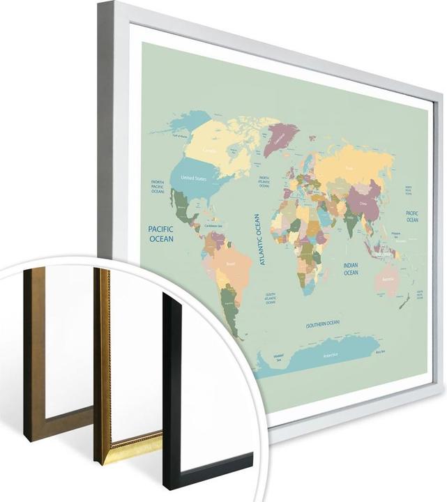 Immagine prodotto Trenddeko Mappa del Mondo Vintage (150 x 120 cm)