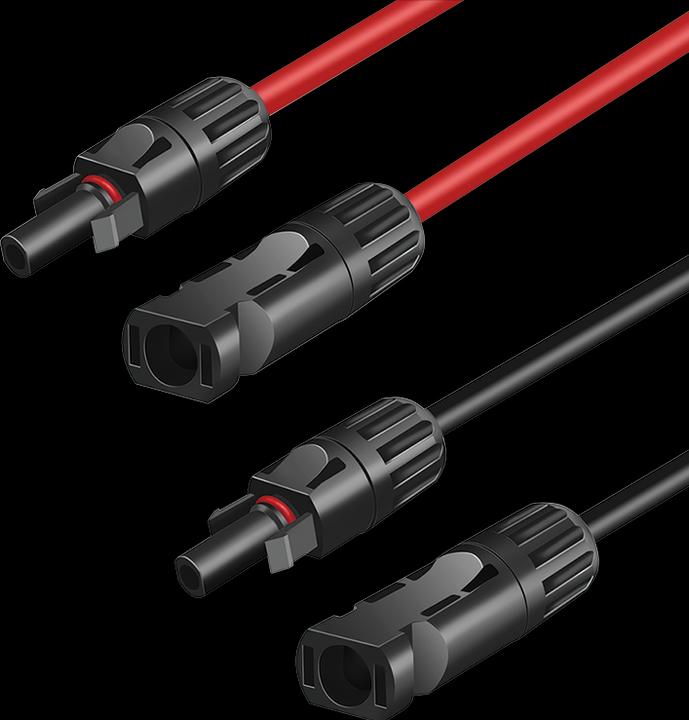 Actual product image LogiLink Solar extension cable set,/M to/F, 6 mm², CU, 7.5 m (Solar connector)