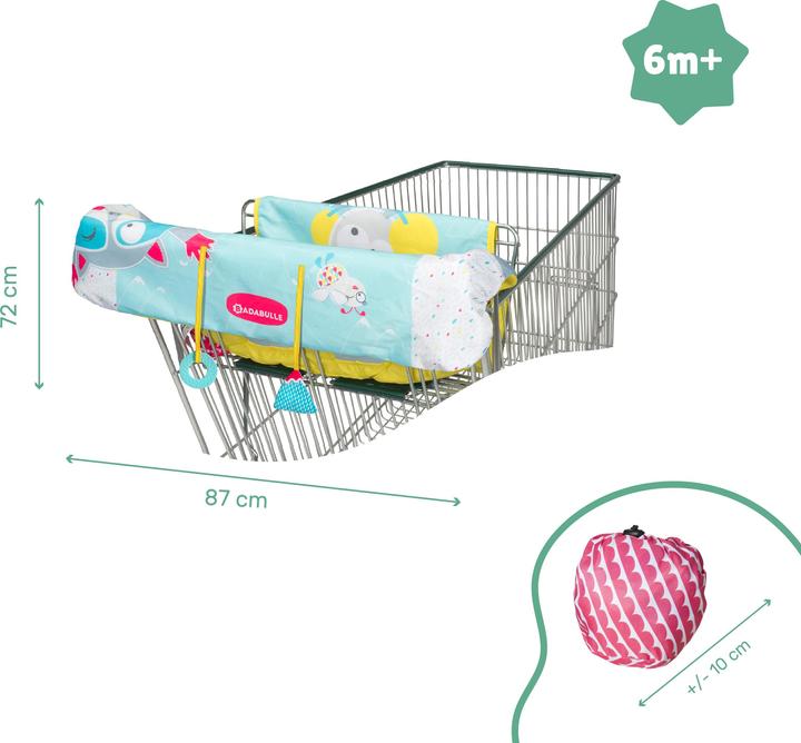 Actual product image Badabulle Seat cover for shopping trolley- Mountain animals (Table seat)