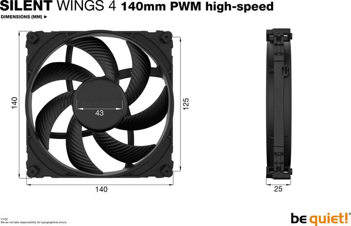 Actual product image be quiet! Silent Wings 4 (140 mm, 1 x)