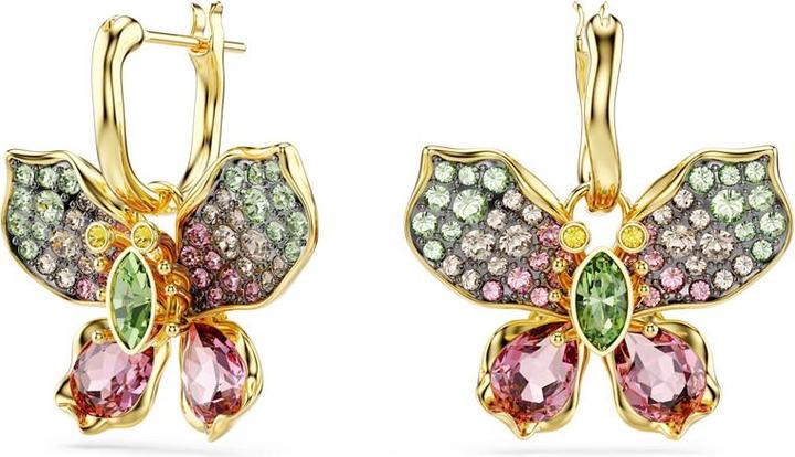 Swarovski Idyllia Drop Ohrhänger Verschiedene Schliffe Pavé Schmetterling Mehrfarbig (Swarovski Metall)