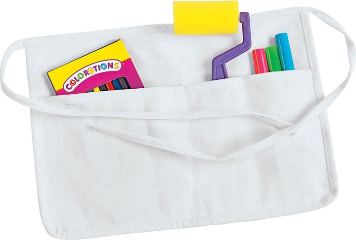 Actual product image Colorations Colours - Decorate your own apron with 2 compartments. Set of