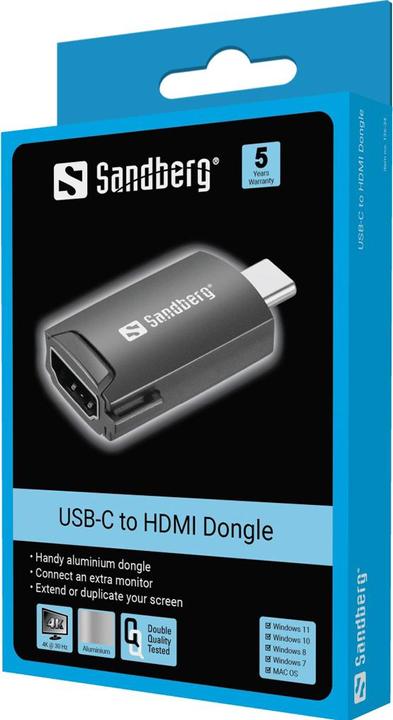 Image du produit Sandberg Dongle USB-C vers HDMI (USB-C)