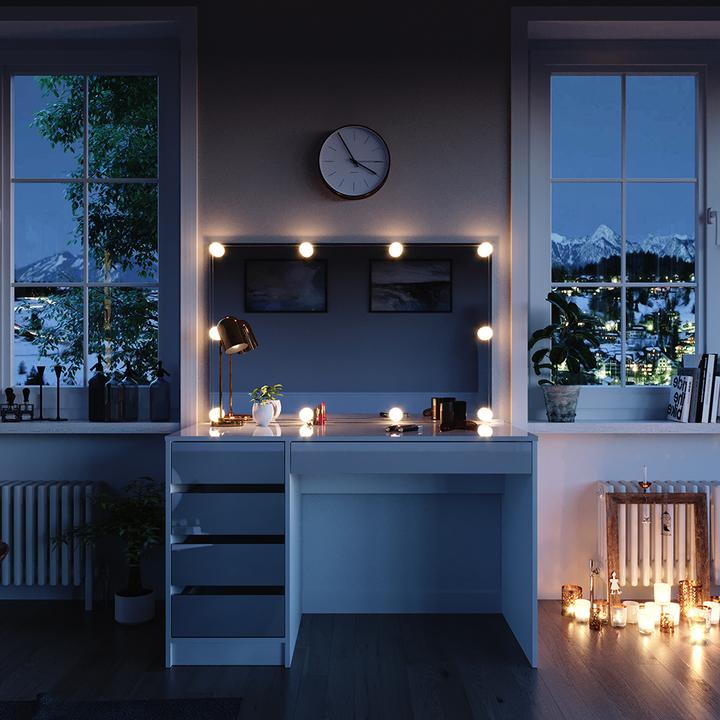 Actual product image Vicco Sherry with lighting (120 x 55 x 75 cm)