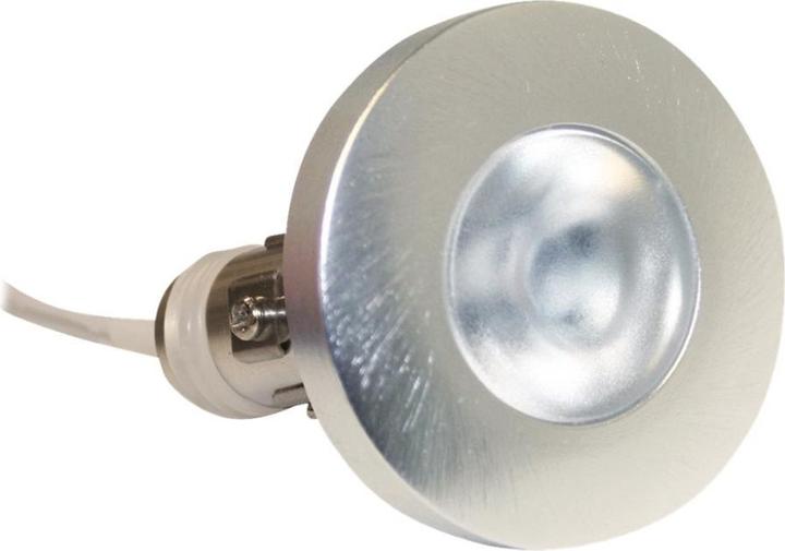 Nordtronic Viola - Infälld spotlight - LED - totalt: 2 W - LED class A - 2700 K - round - borstad aluminium