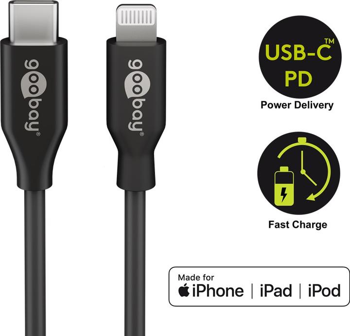 Produktbild Goobay Lightning - USB-C Kabel (0.50 m, USB 2.0)