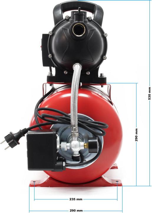 Produktbild Wiltec Hauswasserwerk 1000W Gartenpumpe 3500l/h Wasserwerk Pumpe Wasserpumpe (Hauswasserpumpe)