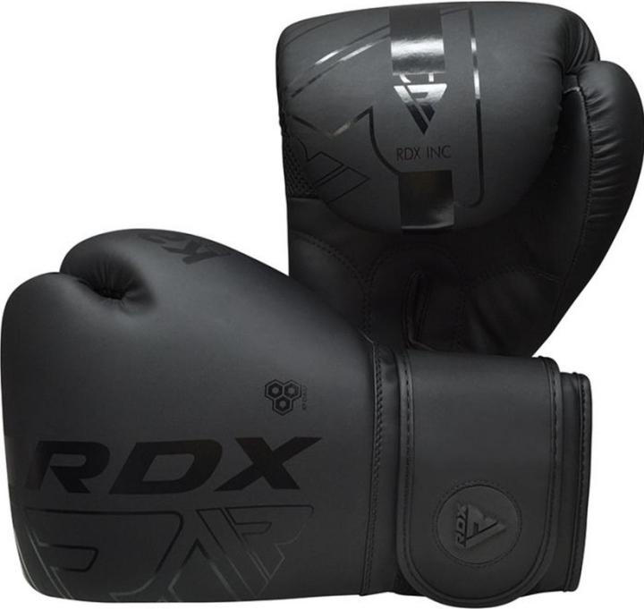 Actual product image Rdx Boxing Gloves F6 Matte Black-12OZ (12 OZ, 12)