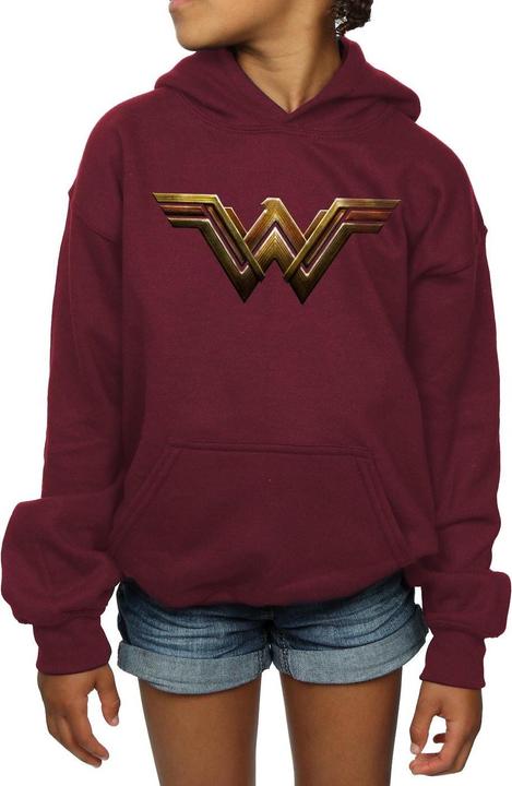 Immagine prodotto Justice League Movie Wonder Woman Emblem Felpa con Cappuccio Ragazze (140, 146)