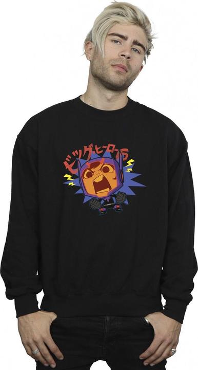 Actual product image Disney Mens Big Hero 6 Baymax Hiro Angry Manga Sweatshirt (S)
