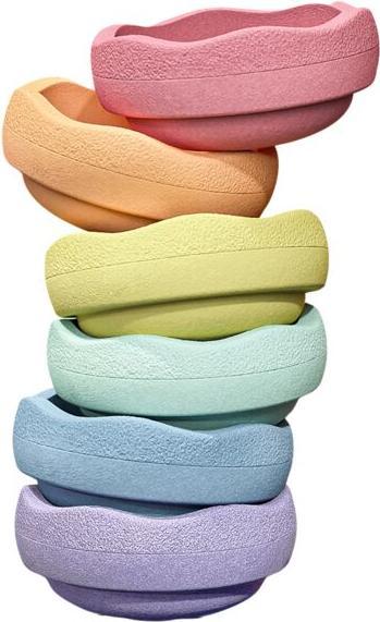 Actual product image Stapelstein ® MINI Rainbow Pastel 6 (6 Stk.)