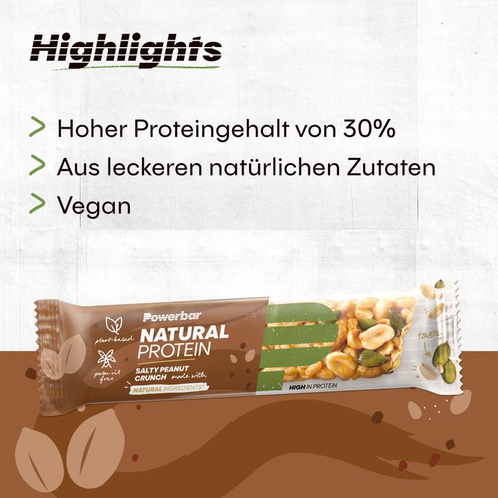Image du produit Powerbar Protéines naturelles (Croquer, Cacahuète salée, 18 pcs, 720 g)