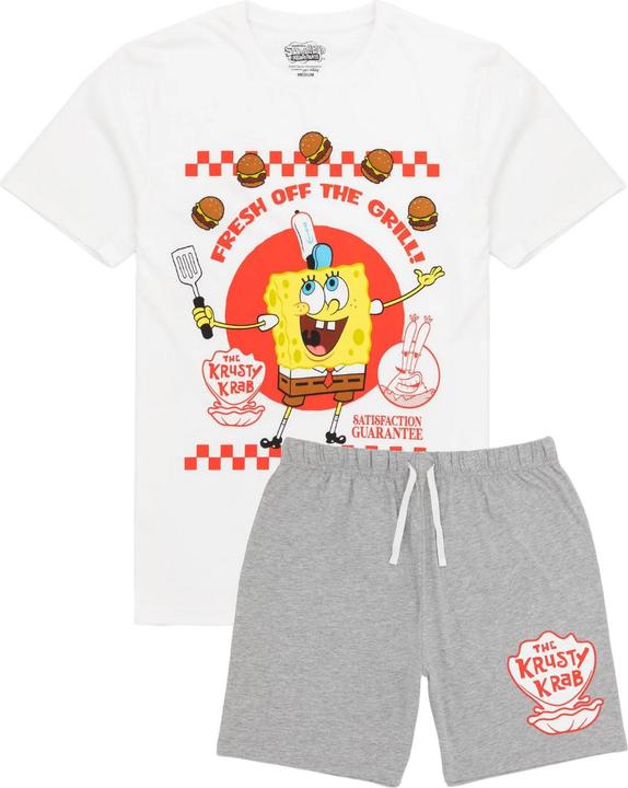 Spongebob Squarepants Mens Short Pyjama Set (S)