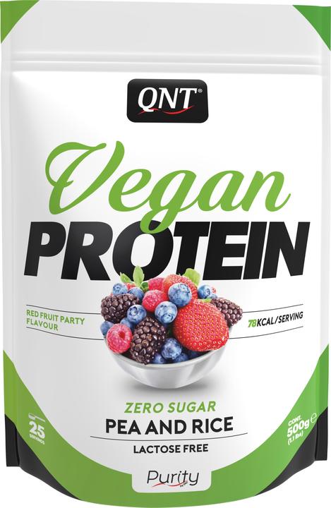 Actual product image QNT Vegan Protein Zero Sugar (Red Fruits, 1 pcs., 500 g)