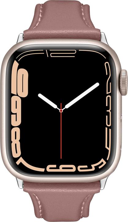 Actual product image Spigen Kajuk Apple Watch Leather Strap 4/5/6/7/8 / SE 40/41 mm Pink (40 mm, 41 mm, Genuine Leather, Apple Watch Series 4, Apple Watch Series 5, Apple Watch Series 6, Apple Watch Series 7, Apple Watch Series 8, Apple Watch Series 9, Apple Watch SE)