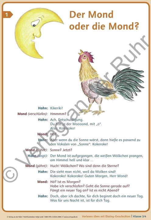 Produktbild Vorlesen üben mit Dialog-Geschichten Klasse 3/4. Textkarten (Deutsch, Katja Lenk, 2015)
