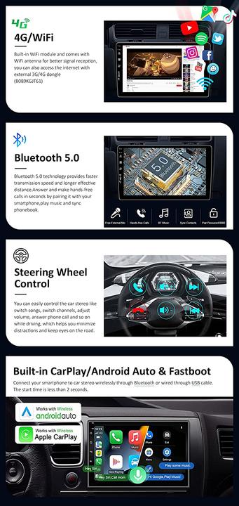Produktbild Joyx Navi Android 12 Autoradio fuer Nissan Qashqai J10