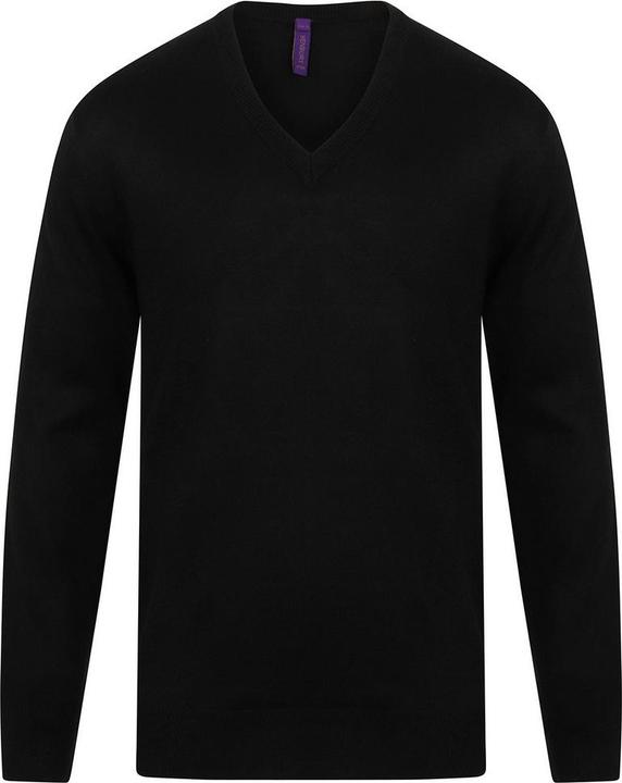 Actual product image Henbury Mens Acrylic V Neck Sweatshirt (XXL)