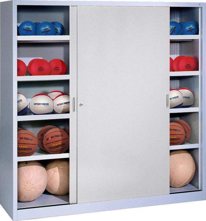 Image du produit C+P Armoire pour balles (hxlxp : 195x120x50 cm, avec portes coulissantes en tôle pleine, type 4)