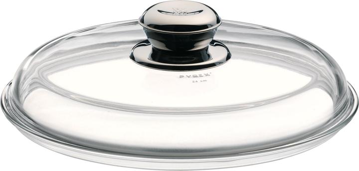 WMF Glasdeckel Pfannendeckel 24cm Kochtopfdeckel Ersatzdeckel Metallknauf (24 cm, Glas, Metall)