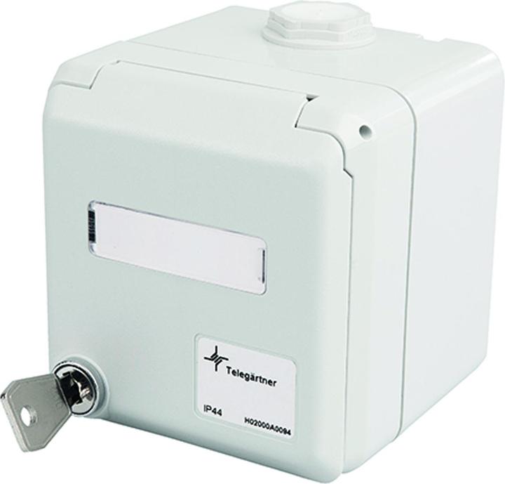 Telegärtner RJ45-Anschlussdose IP44 AP abschliessbar