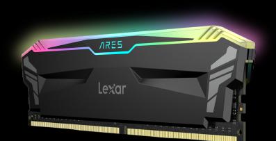 Actual product image Lexar Ares DDR4 CL18 Black UDIMM KIT (2 x 8GB, 3600 MHz, DDR4-RAM, U-DIMM)