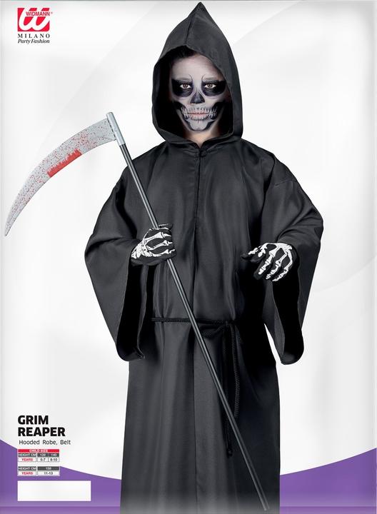 Actual product image Widmann Children's costume skeleton robe with hood, belt (128)