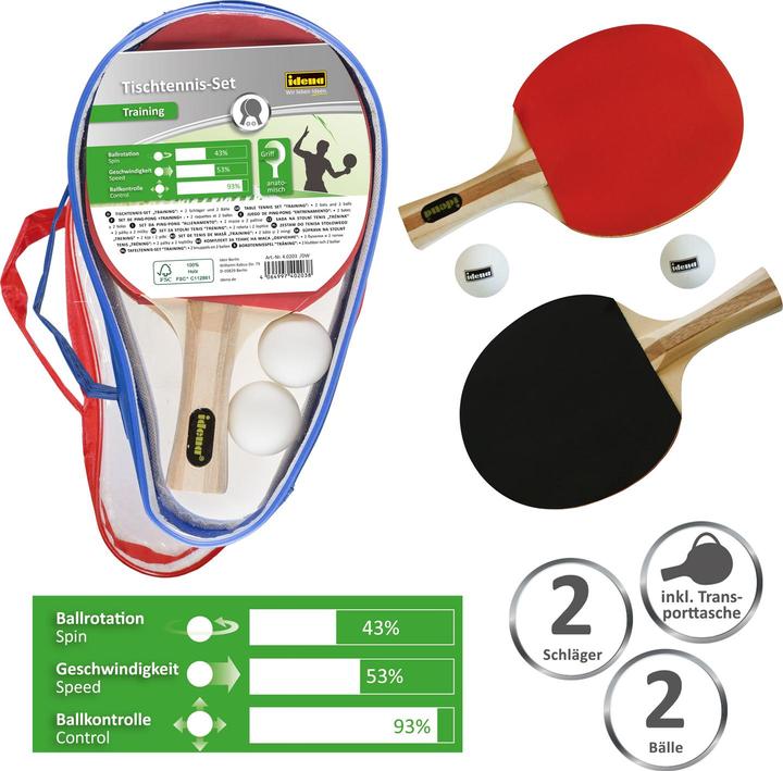 Actual product image Idena Table Tennis Set Training 5 pieces
