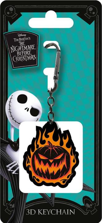 Image du produit Pyramid Disney 3D porte-clés caoutchouc The Nightmare Before Christmas Flaming Pumpkin 6 cm