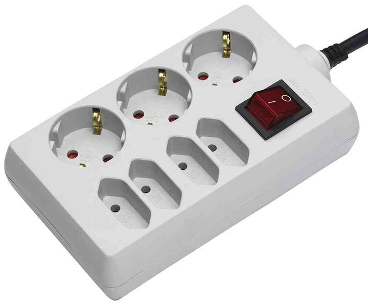 Actual product image Brennenstuhl DUO power strip, 7 output plugs (7 x, CEE 7/3, 1.40 m)