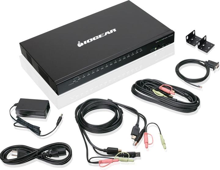 Actual product image Iogear 16-Port USB HDMI KVMP Switch