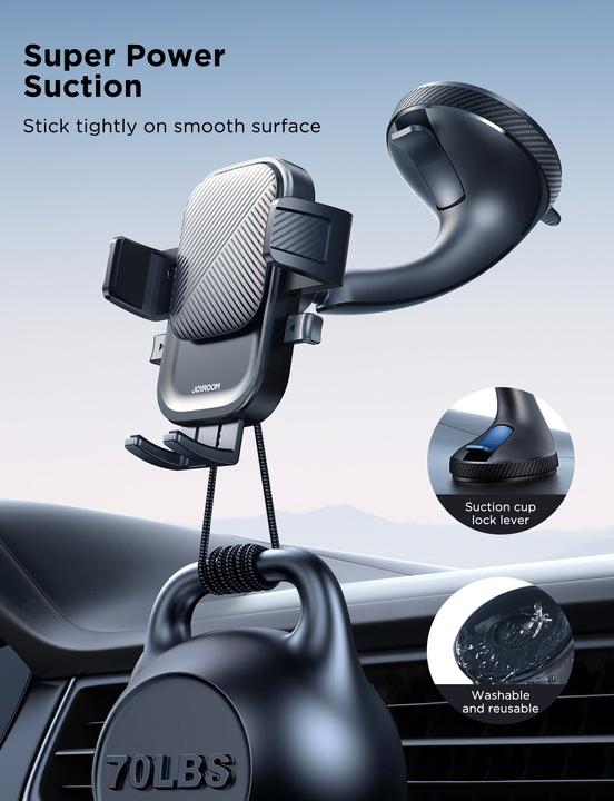 Image du produit Joyroom Support téléphone de voiture JR-OK6 sur le tableau de bord - noir