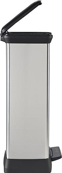 Actual product image Curver Decobin Duo Prullenbak - 23L+23L - Rechthoekig - Zilver metallic (23 l)