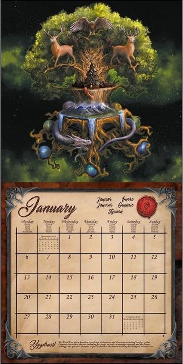 Actual product image Anne Stokes 2025 30X30 Booklet Calendar (German)