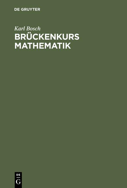 Produktbild Bosch:Brückenkurs Mathematik (Deutsch, Karl Bosch, 2001)