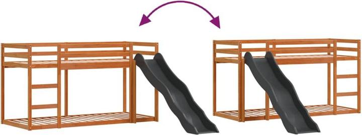 Image du produit VidaXL Lit superposé avec toboggan & échelle 90 x 200cm (90 x 200 cm)