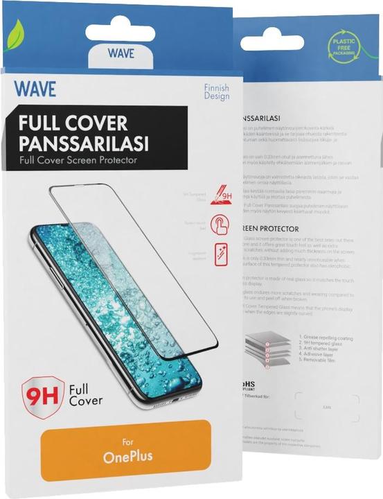 Actual product image Wave Full Cover -panssarilasi, OnePlus Nord CE 2 Lite, musta (1 Piece, OnePlus North CE 2 Lite 5G)