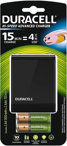 Actual product image Duracell Charger for CEF27 + batteries, 4 pcs. (4 pcs., AA, AAA, 1300 mAh, Rechargeable battery)