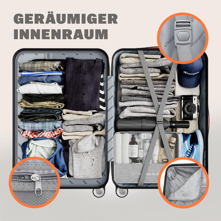 Image du produit Monzana Set di valigie M, L, XL (105 l, M (50 - 90l), L (90 - 115l), XL (à partir de 115l))