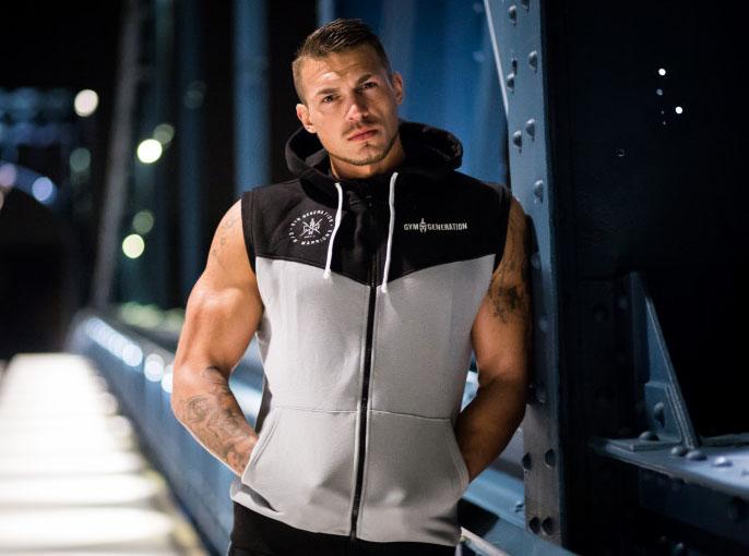 Image du produit Gym Generation Alpha Hoodie - BLACK / GREY (L)