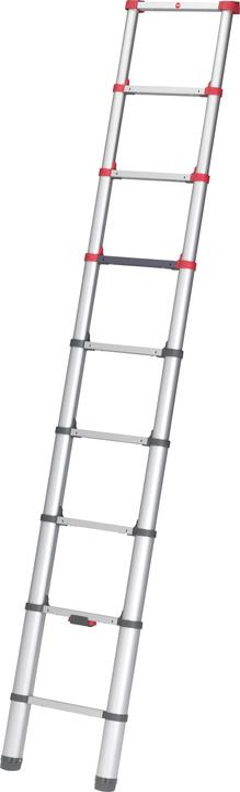 Actual product image Hailo FlexLine, aluminium safety telescopic ladder, 9 rungs (Single ladder, 264 cm)
