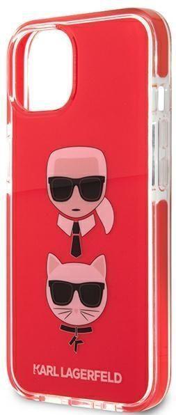 Actual product image Karl Lagerfeld Hard Cover TPE Karl and Choupette Head Case Red, for iPhone 13 Mini, KLHCP13STPE2TR (Apple iPhone 13 mini)