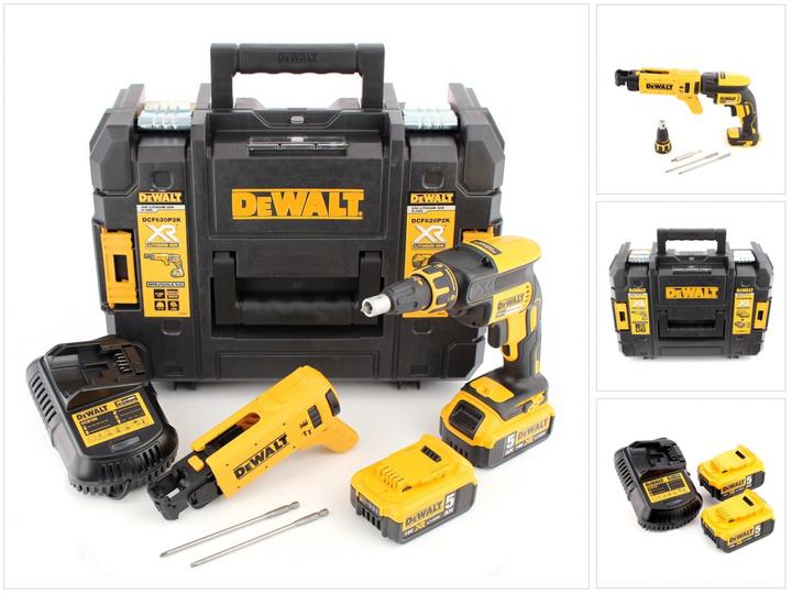 Actual product image DeWalt DCF620P2KQW Battery Magazine Screwdriver (Rechargeable battery operated)