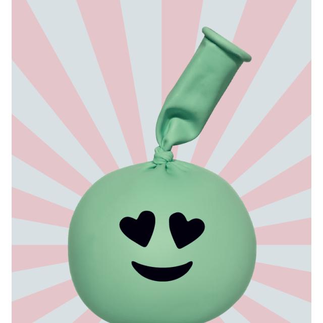 Produktbild CreaDiva Ballongewicht und Antistressball Knuddel Smiley grün 200 Gramm