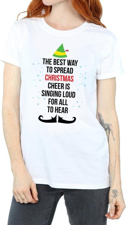 Immagine prodotto Elf Christmas Cheer Text Maglietta Ampia Donna (XXL)