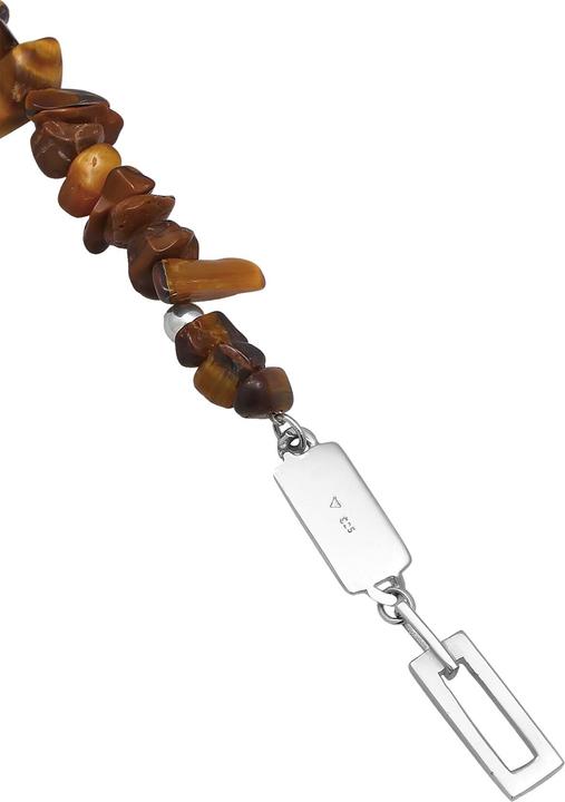 Produktbild Kuzzoi Choker, Edelsteinkette (925er Sterling Silber, Edelstahl, Tigerauge, 42 cm)